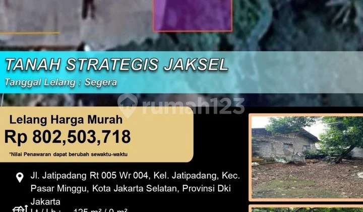 Tanah Murah Letak Strategis Ditengah Kota Jakarta Selatan