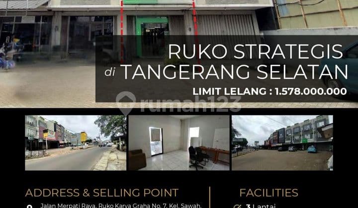 Ruko 3 Lantai, Letak Strategis, Parkir Luas dan Dekat Pusat Keramaian