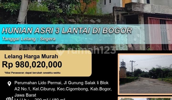 Hunian Asri 3 Lantai Megah dan Luas di Bogor