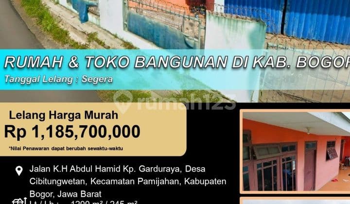 Rumah dan Toko Bangunan Siap Huni Kabupaten Bogor