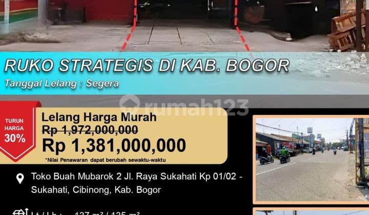 2-Story Shop House in a Strategic Location in Cibinong Bogor