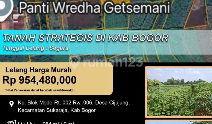 Tanah Kosong Letak Strategis di Kabupaten Bogor
