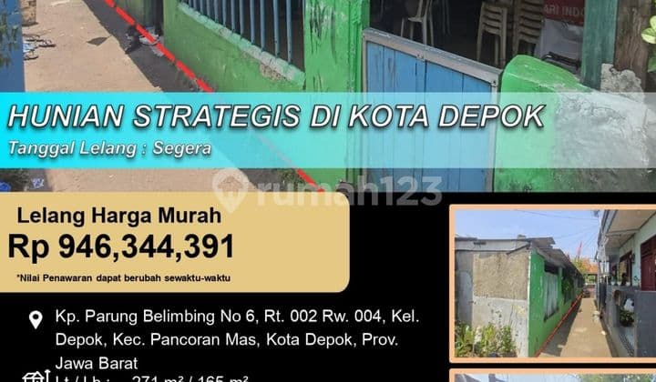 Rumah Letak Strategis Luas Besar di Kota Depok
