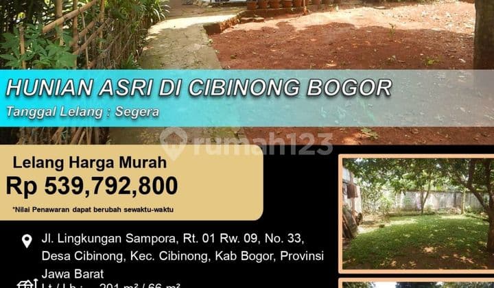 Rumah Asri Halaman Luas Nyaman di Cibinong Bogor