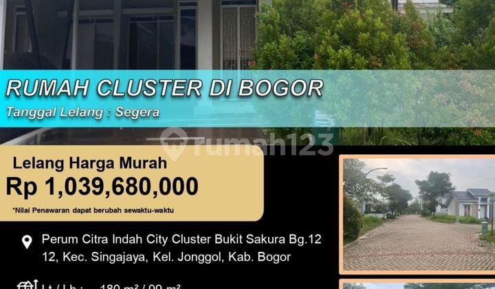 Rumah Cluster Siap Huni Modern Minimalis di Jonggol
