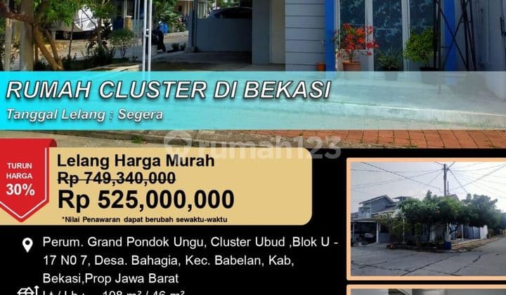 Rumah Cluster Minimalis Nyaman di Bekasi