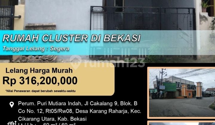 Rumah Cluster Minimalis Siap Pakai di Bekasi