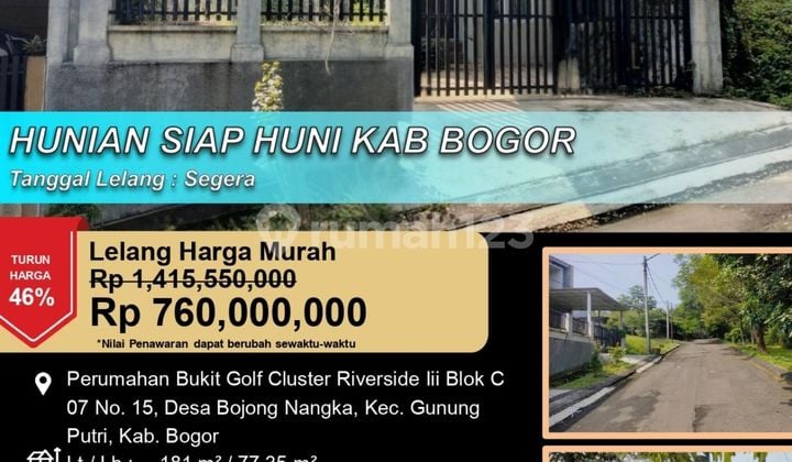 Hunian Siap Huni Luas Nyaman di Gunung Putri