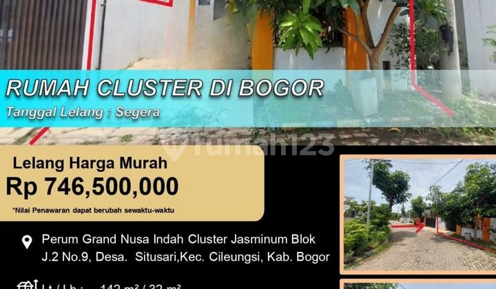 Rumah Cluster Asri Aman Perum Grand Nusa Indah Bogor