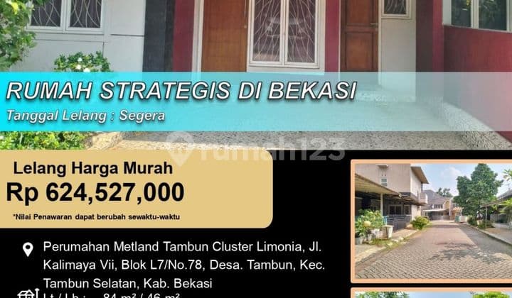 Rumah Siap Huni Minimalis Letak Strategis di Metland Tambun