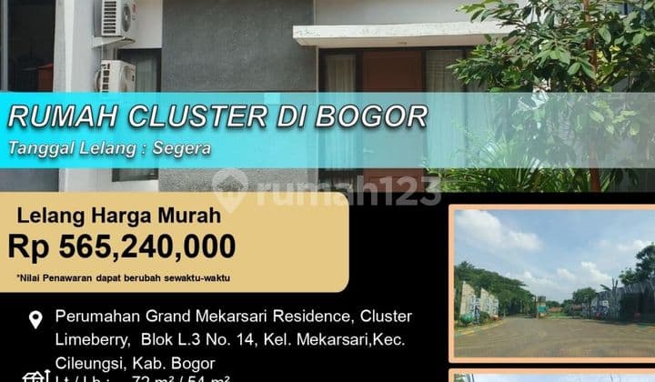Rumah Cluster Modern 2 Lantai Nyaman di Bogor