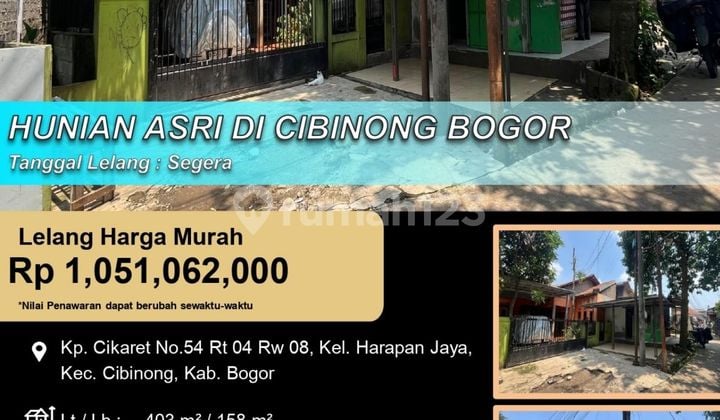 Rumah Luas dan Taman Lapang Asri di Cibinong