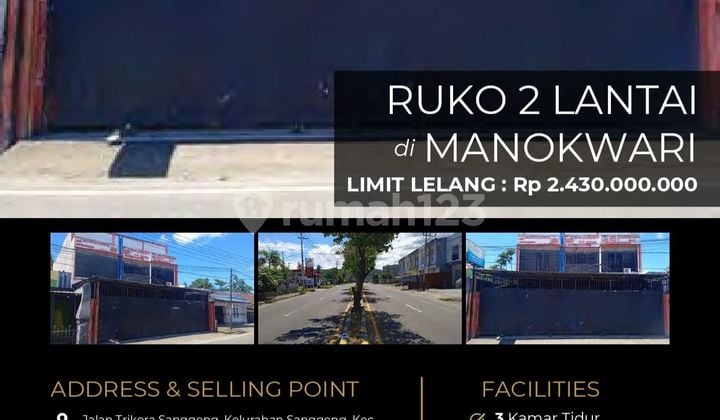 Ruko 2 Lantai Aman Strategis di Manokwari