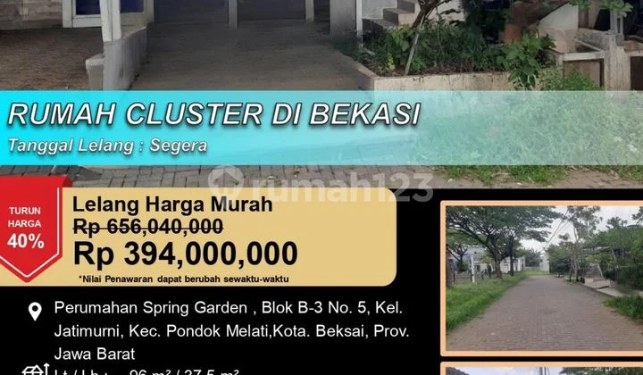 Rumah Cluster Siap Huni Bagus Nyaman di Bekasi