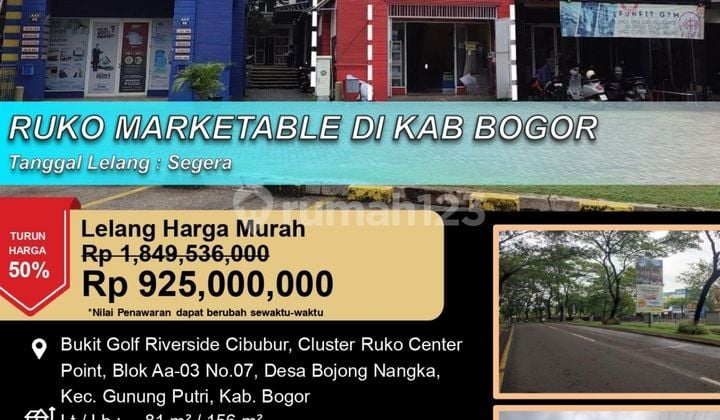 Ruko 2 Lantai Marketable di Kabupaten Bogor