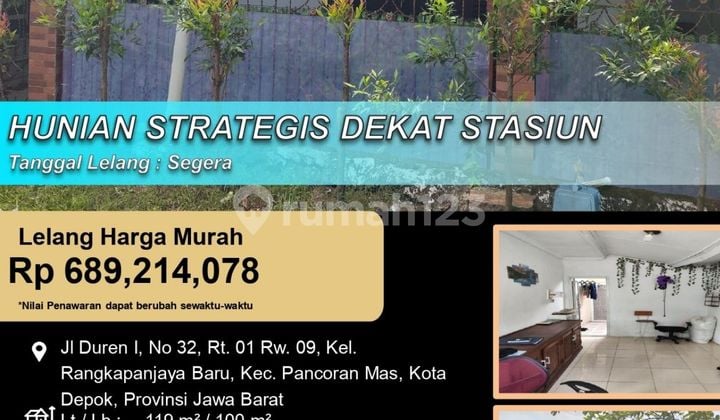 Hunian Nyaman Letak Strategis di Dekat Stasiun Depok