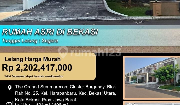 Rumah Cluster Asri Nyaman 2 Lantai di Bekasi