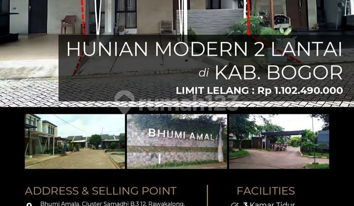 Rumah 2Lantai Modern One Gate Sistem Aman di Bogor