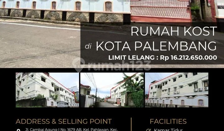 Rumah Kost Masih Running Letak Strategis di Tengah Kota Palembang