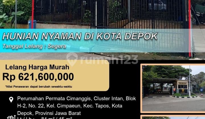 Rumah Hunian Nyam 1 Lantai Aman di Depok