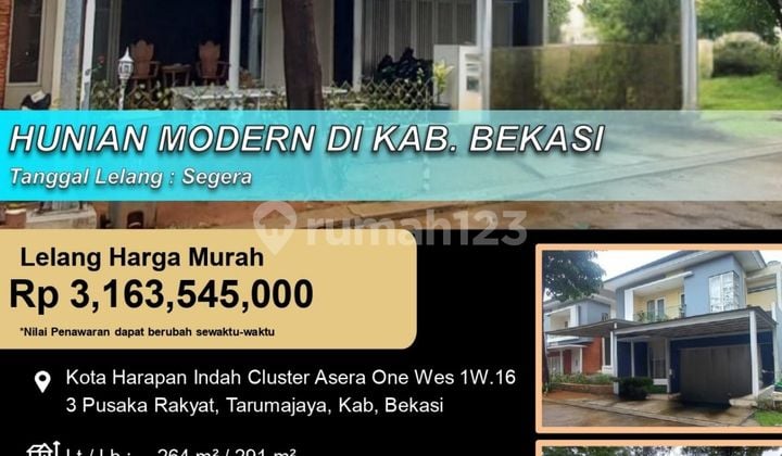 Rumah Modern Cluster 2 Lantai Siap Huni di Kota Harapan Indah