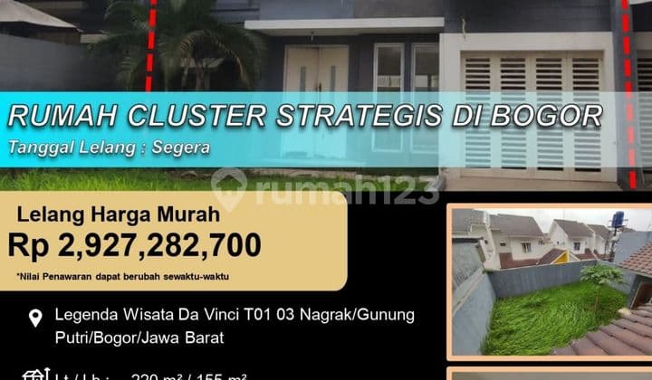Rumah Cluster 2 Lantai Nyaman dan Asri Lokasi Strategis di Bogor