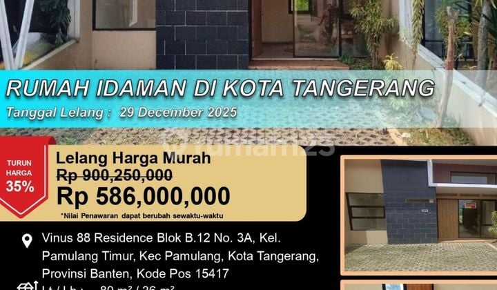 Rumah Idaman Siap Huni Minimalis di Tangerang