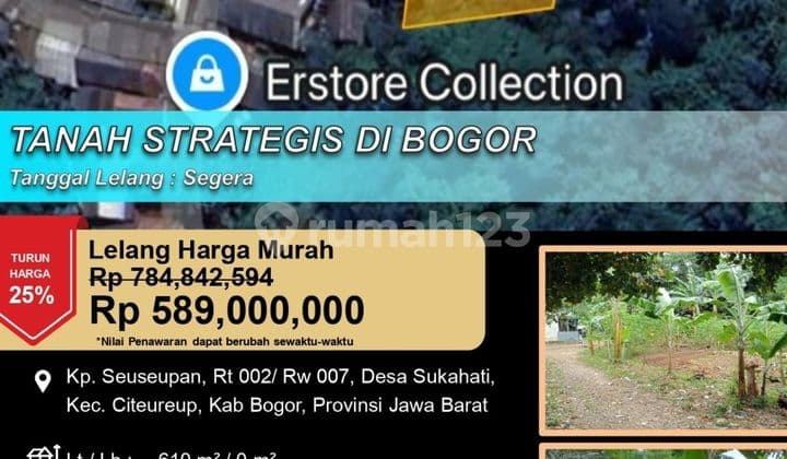 Tanah Perumahan Luas Strategis di Citereup Bogor