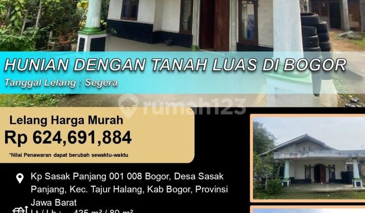 Hunian dengan Tanah Luas bisa Berkebun di Bogor