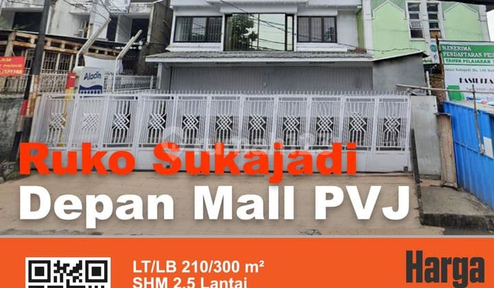 Jual Ruko Sukajadi Raya Sebrang Pvj Bandung Ada Penyewa