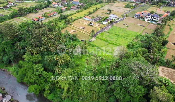 Tanah di Kawasan Villa View Persawahan Dan Sungai di Ubud, Bali