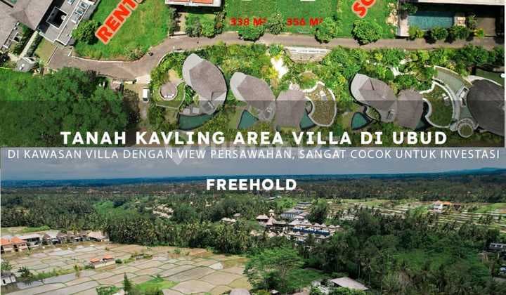 Tanah Kavling View Persawahan di Kawasan Villa Ubud Gianyar, Bali