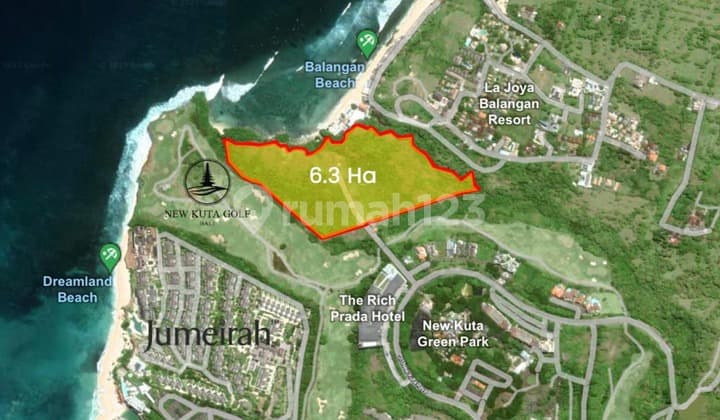 Tanah Cliff Front (Tebing) Lokasi Strategis di Ungasan, Bali