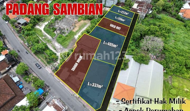 PASTI CLOSING DI JUAL TANAH KAVLING LOKASI PADANGSAMBIAN DENPASAR BARAT