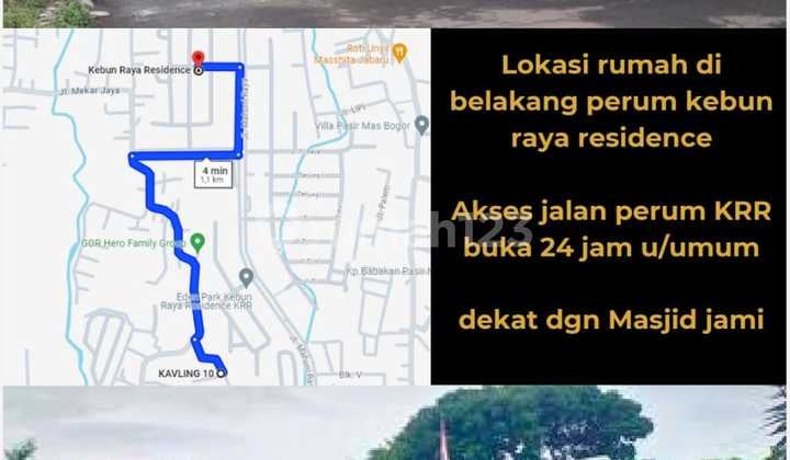 Jual Rumah Semifurnish Dekat Stasiun Bogor 4 Kamar