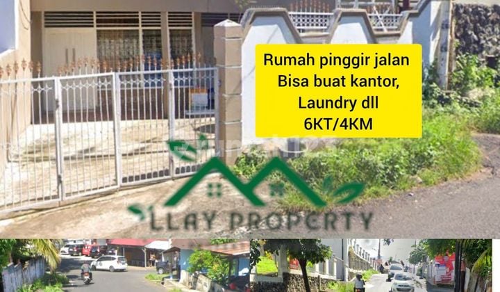 Rumah 6kt Pinggir Jalan Dekat Daerah Perkantoran, Bisa Buat Kantor, Laundry, Atau Tempat Tinggaldi Wanea Rike