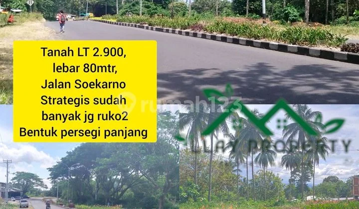 Tanah Strategis Lt 2.900 Lebar 80mtr, Termurah Di Jalan Utama Ir.soekarno, Cocok Buat Ruko, Gudang, Kantor Dll Tanah Strategis Lt 2.900 Lebar 80mtr, Termurah Di Jalan Utama Ir.soekarno, Cocok Buat Ruko, Gudang, Kantor Dll