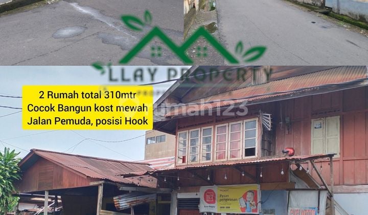 Land Crossed by 2 Roads, Hook, Suitable for Luxury Boarding House on Pemuda, Kembang, Sario Street.
