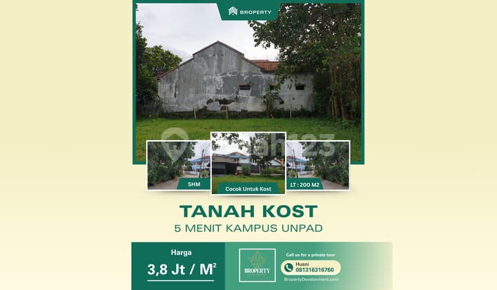 Dijual Tanah Kost 200M2 Dekat Kampus Unpad Jatinangor