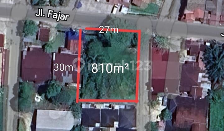 Tanah Luas 810M² di Fajar, Samping Jalan Aspal
