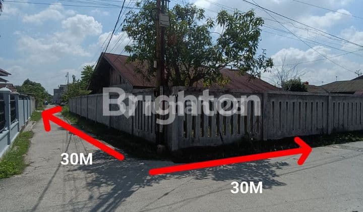 Tanah Inti Kota, 884m2 (30x30), Full Pagar Tembok Keliling