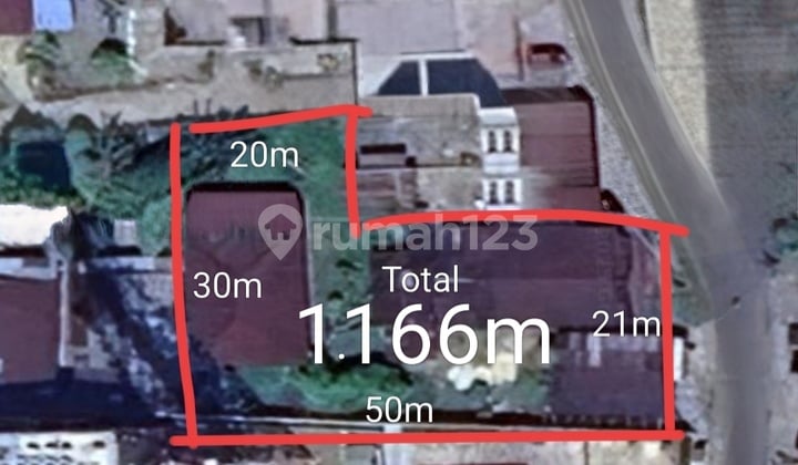 Tanah Strategis Samping Jalan Aspal Area Dekat Jalan Riau