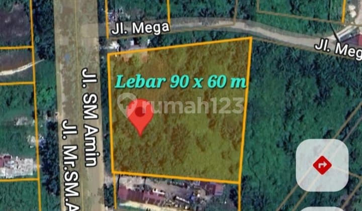 Tanah Samping Jalan Sm Amin / Siak 2