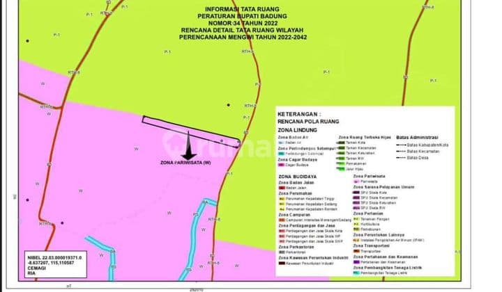 30-Year Leasehold Pink Zone Land In Seseh 300M To Beach V343