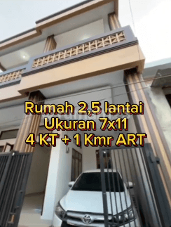 DIJUAL RUMAH PORIS INDAH 2,5 TINGKAT BRAND NEW 5KT 3KM