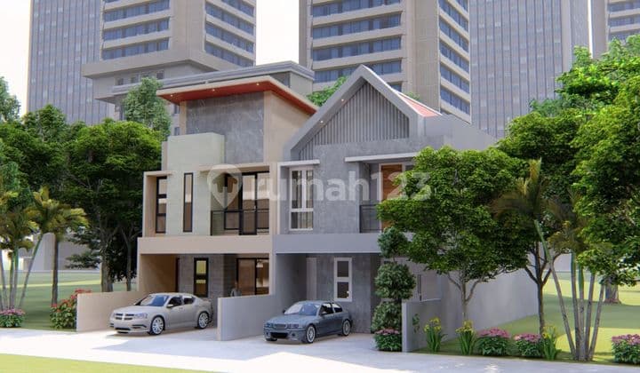 New Minimalist 2-Story House in Manyar Tirtoyoso with SHM