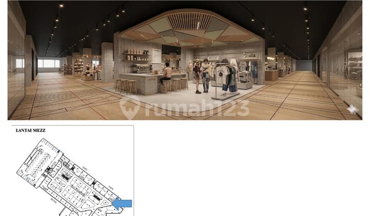 Rent Retail 42 sqm in Blok M Pasaraya Kebayoran Baru, South Jakarta