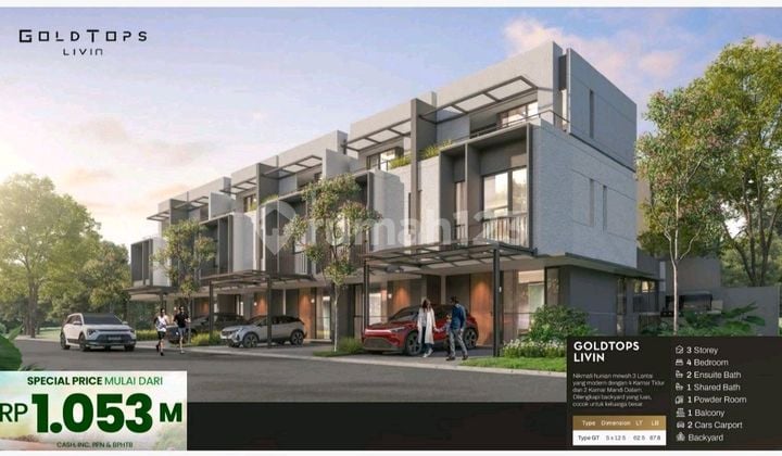 Rumah 3 Lantai,ditanjung Bunga.harga 1 M-an.segera Launching.