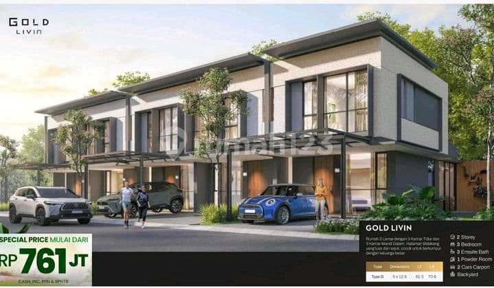 Gold Living.danau Biru Tanjung Bunga .2 Lantai 700 Jutaan