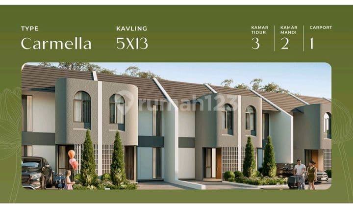 Carmella,rumah 2 Lantai Di Hertasning Dp 0